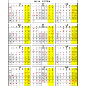 「2022年日历、生财日历（可打印）」
