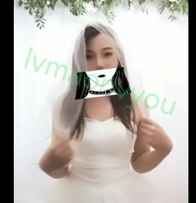 绿M网红大咖联手作品：绿M女友婚纱T弹视频