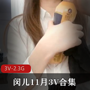 闵儿11月3V合集：2.3G口味重味作品，不明液体裤裤、百合剧情、蓝色女仆装全都有！