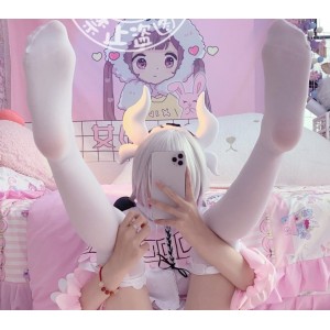 INS小九酱私拍70V绝对领域1.9G双马尾女仆装